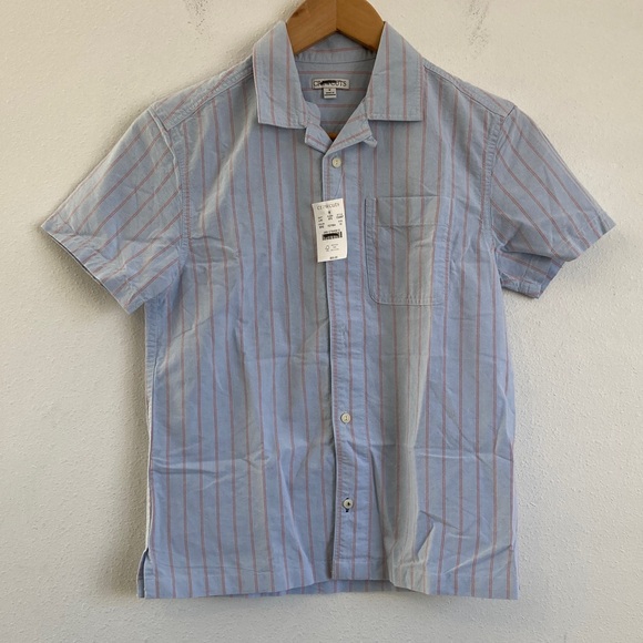 Crewcuts Other - J Crew‎ Crewcuts Light Blue and Pink Striped Shirt Size 12